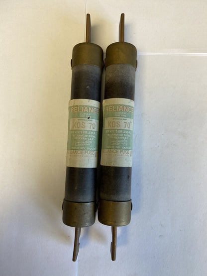 Reliance KOS70 70A 600V Fuse "Lot of 2"