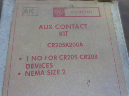 GENERAL ELECTRIC CR205X200A AUXILIARY CONTACT KIT - NEW SURPLUS