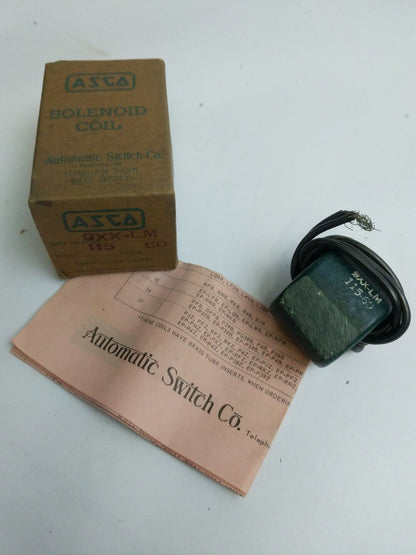 ASCO SOLONIOD COIL 115 VOLTS 60 CYCLES NEW IN BOX 9XX-LM 115-60
