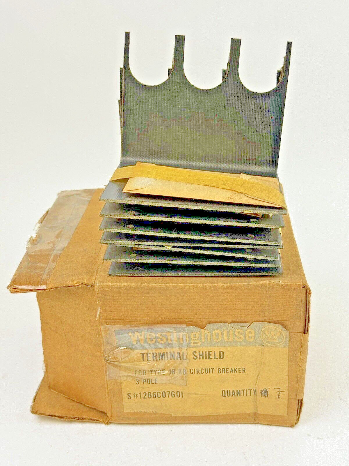 WESTINGHOUSE *BOX OF 7* - 1266C07G01 - TERMINAL SHIELDS - FOR TYPE JB-KB BREAKER