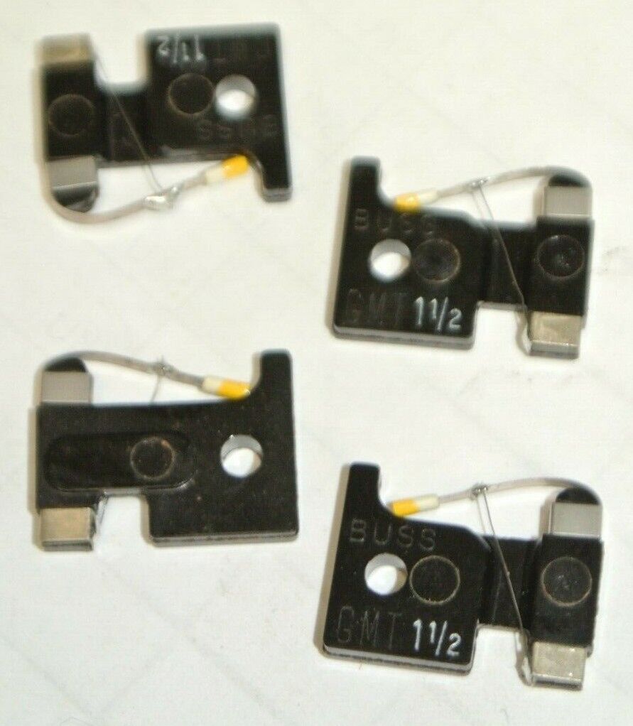 LOT of 4 / BUSS GMT 1-1/2 FUSES / 125VAC, 60VDC / NEW SURPLUS