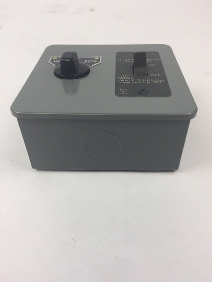 ALLEN BRADLEY 600-TAX9 MANUAL STARTING SWITCH WITH SELECTOR SWITCH 2 POLE NEMA 1