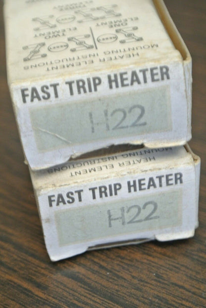 LOT of 2 / CUTLER-HAMMER H22 HEATER ELEMENT / FAST-TRIP HEATER / NEW SURPLUS