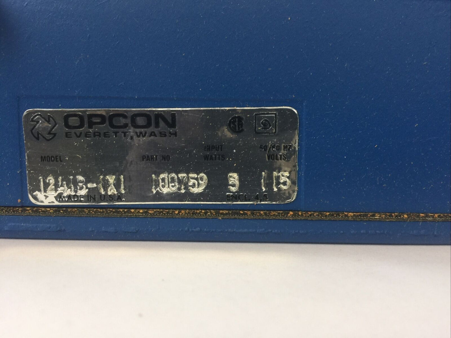 OPCON 1241B-1X1 100759 PHOTOELECTRIC SENSOR RELAY 5WATT 115V 50/60HZ