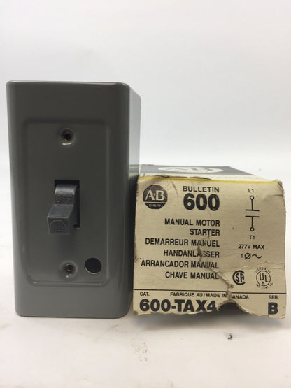 ALLEN BRADLEY 600-TAX4 MANUAL MOTOR STARTER SERIES B