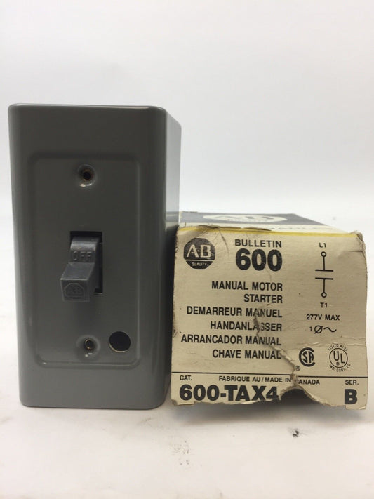 ALLEN BRADLEY 600-TAX4 MANUAL MOTOR STARTER SERIES B