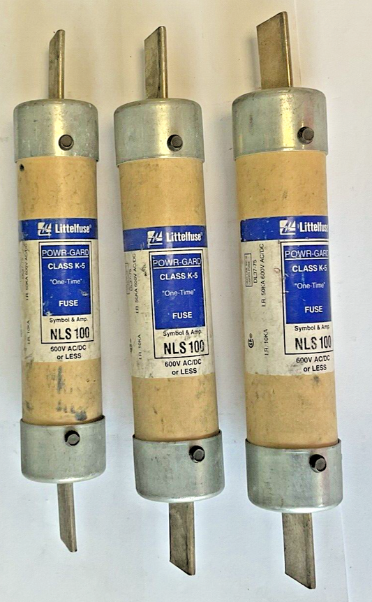 LITTELFUSE NLS 100 FUSE 600VAC/DC 50KA CLASS K-5 ***LOTOF3***