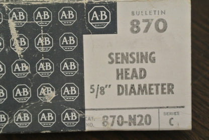ALLEN-BRADLEY 870-N20 Ser. C / SENSING HEAD, 5/8" DIAMETER - NEW SURPLUS