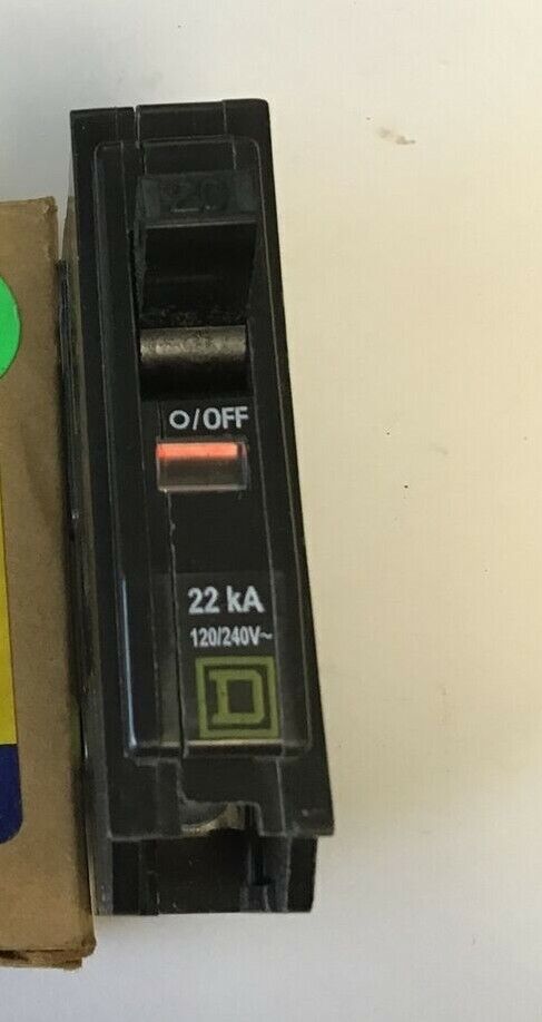 SQUARE D QOB120VH5237 CIRCUIT BREAKER 20A 120/240VAC 50/60HZ