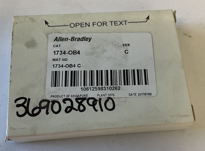 ALLEN BRADLEY  1734-OB4 OUTPUT MODULE SER.C FW3.022 5VDC 75MA