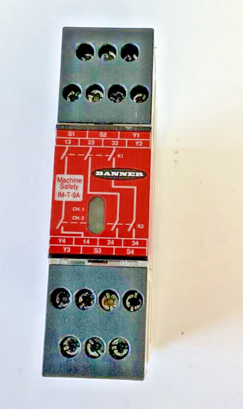 BANNER IM-T9A SAFETY RELAY 24VDC 250VAC 6A
