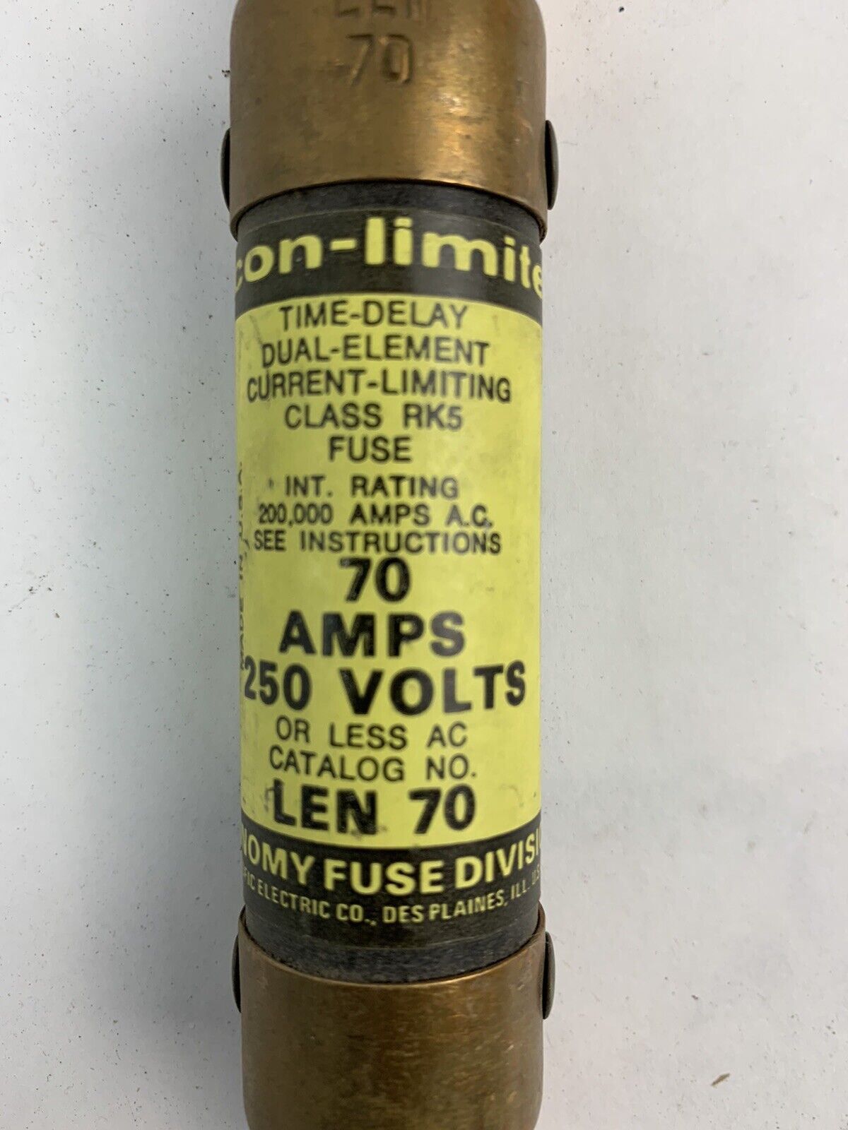 Econ-limiter Economy Fuse LEN70 70A 250V Fuse "Lot of 6"