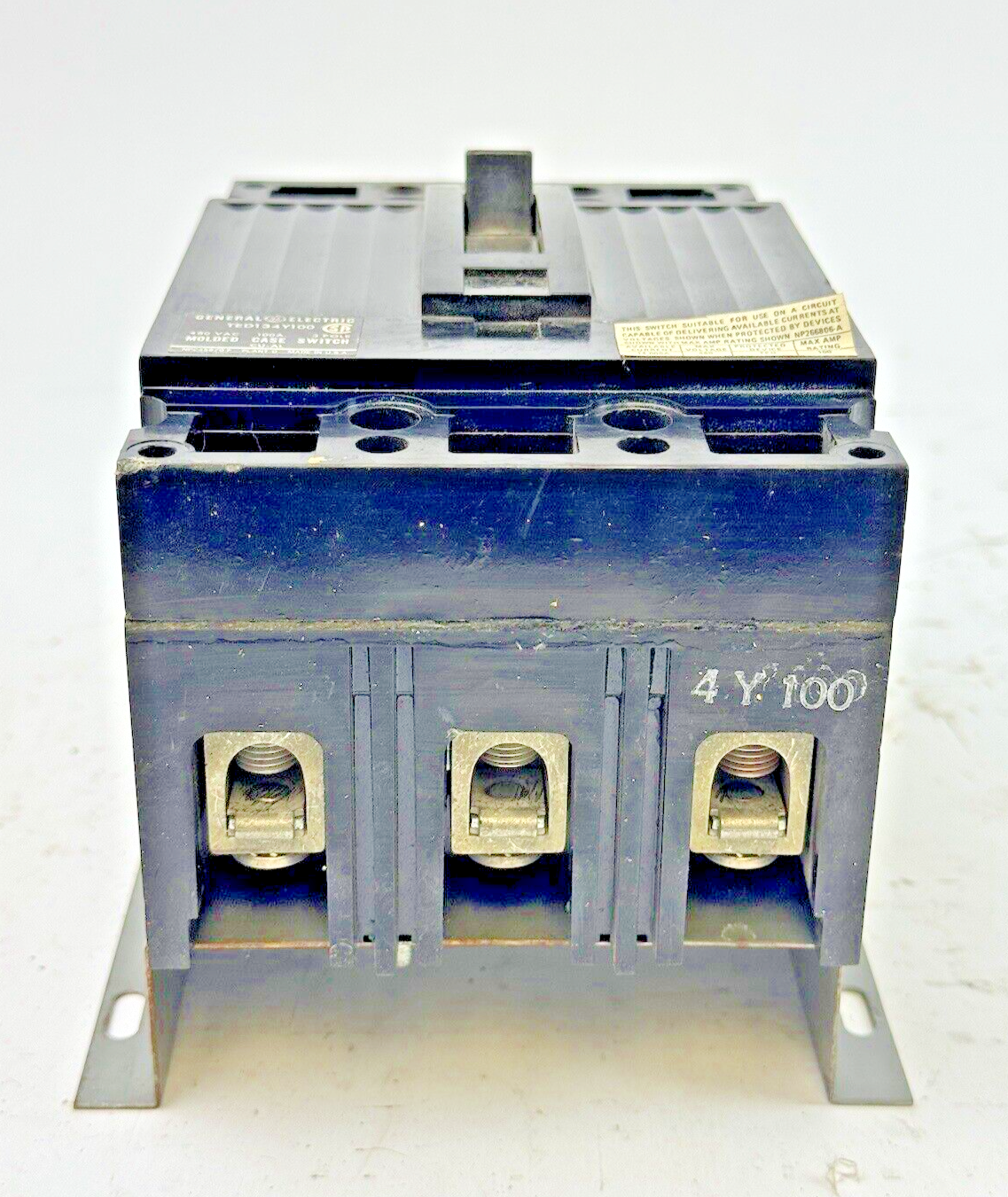 GE - TED134Y100 - MOLDED CASE SWITCH - 100A/3 POLE/480VAC