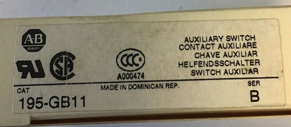 ALLEN BRADLEY 195-GB11 AUXILIARY SWITCH CONTACT SER.B