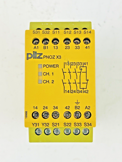 PILZ - PNOZ X3 - SAFETY RELAY MONITOR - 24VAC/DC - 3S101H