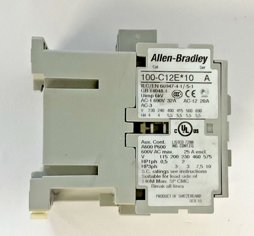 ALLEN BRADLEY 100-C12E*10 SER.A CONTACTOR 24VDC