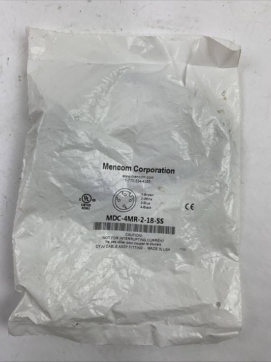 MENCOM CORPORATION MDC-4MR-2-18-SS CORDSET 4 WIRE MALE