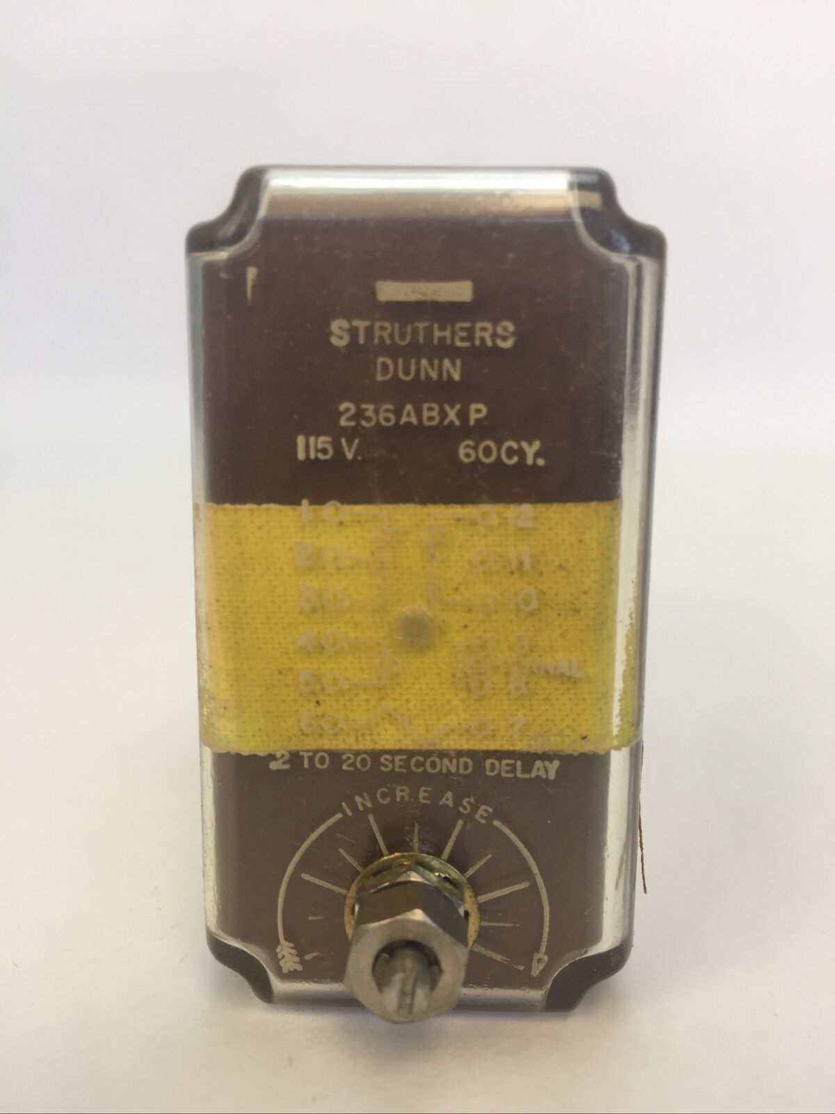 STRUTHERS-DUNN 236ABXP RELAY 115V 60CY 0.2-20SEC