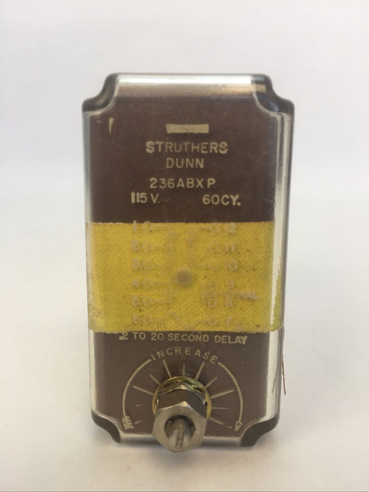 STRUTHERS-DUNN 236ABXP RELAY 115V 60CY 0.2-20SEC