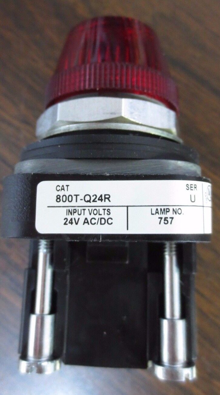 ALLEN-BRADLEY 800T-Q24R Ser. U - PILOT LIGHT, RED - INPUT 24V AC/DC