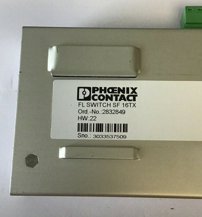 PHOENIX CONTACT FL SWITCH SF 16TX ETHERNET MODULE 24VDC