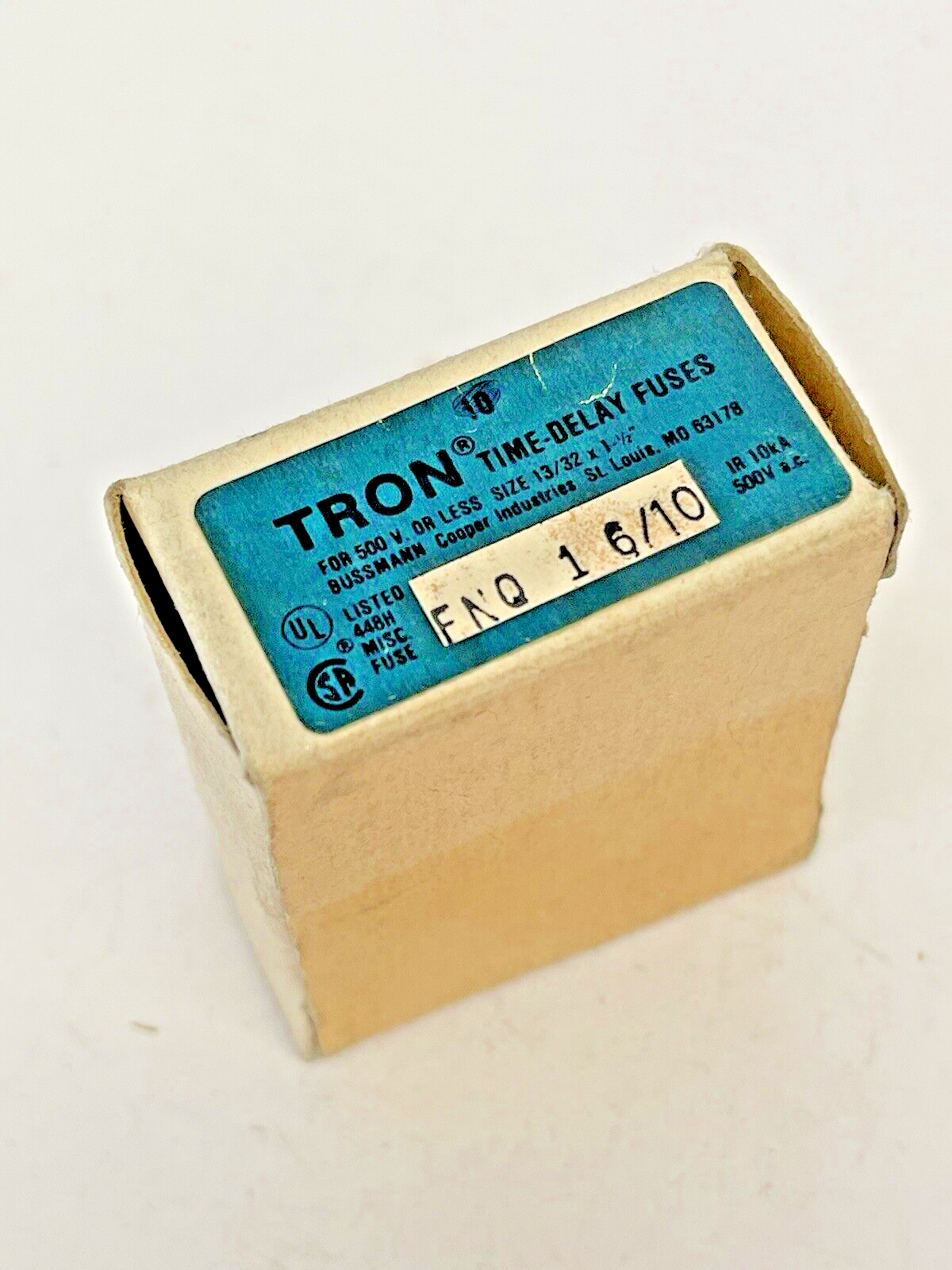 BUSSMANN - *BOX OF 2* - FNQ-1 6/10 -  TRON TIME-DELAY, 500 VAC