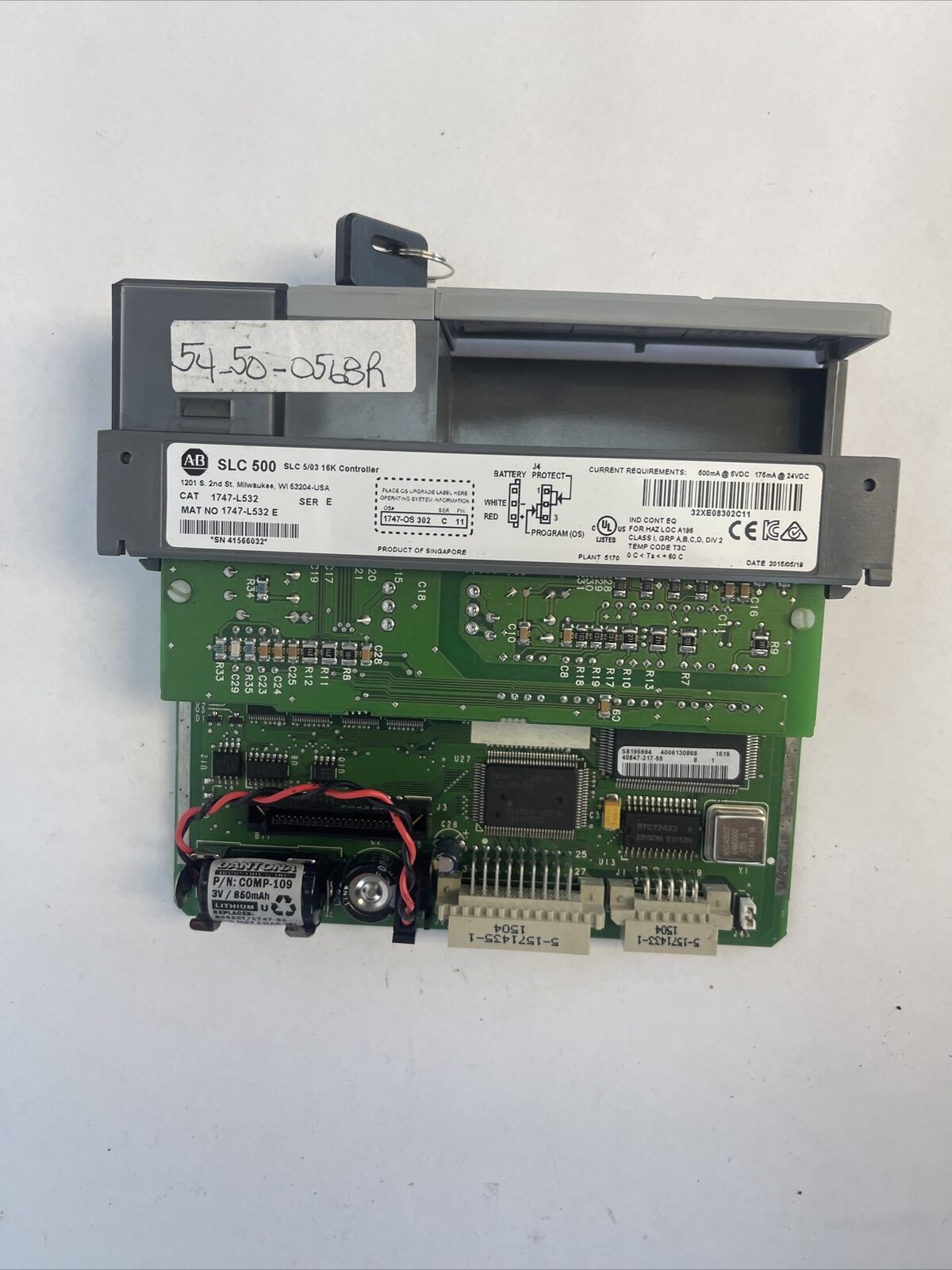 ALLEN BRADLEY 1747-L532 SER E SLC 5/03 16K CONTROLLER 1747-OS 302 SER C FW 11