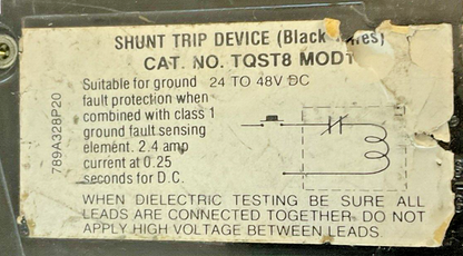 GE TQST8 MOD.1 CIRCUIT BREAKER SHUNT TRIP 24-48VDC 20A