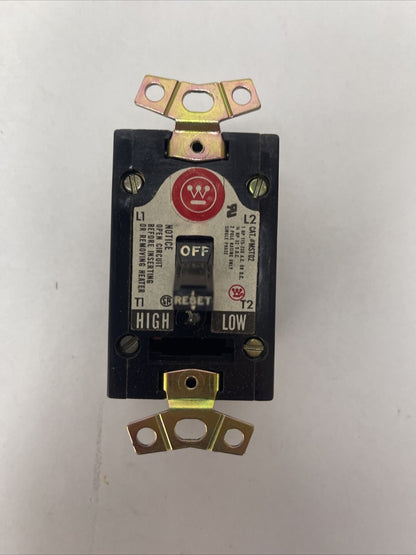 WESTINGHOUSE MST02DN1P MANUAL STARTER SWITCH 2 POLE 1HP 115-230V