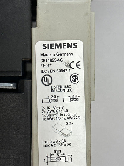 SIEMENS 3RT1056-6NF36 CONTACTOR 195A 600VAC 3PH 200HP COIL 96-127VDC