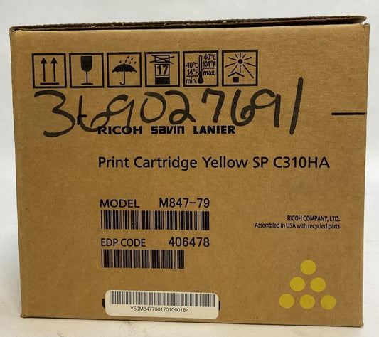 RICOH SAVIN LANIER M847-79 PRINT CARTRIDGE YELLOW SP C310HA