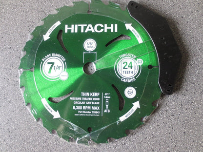 HITACHI 320843 CIRC. SAW BLADE 7-1/4" 24T CARBIDE THIN KERF ATB - NEW SURPLUS