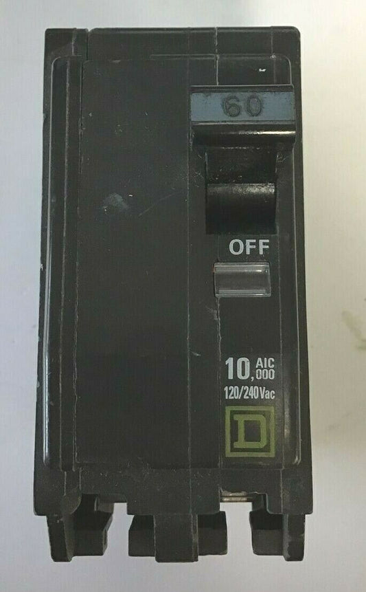 SQUARE D QOB260 CIRCUIT BREAKER 60A 120/240VAC 2POLE
