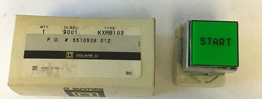 SQUARE D 9001 KXRB103 PUSH BUTTON "START" GREEN CAP