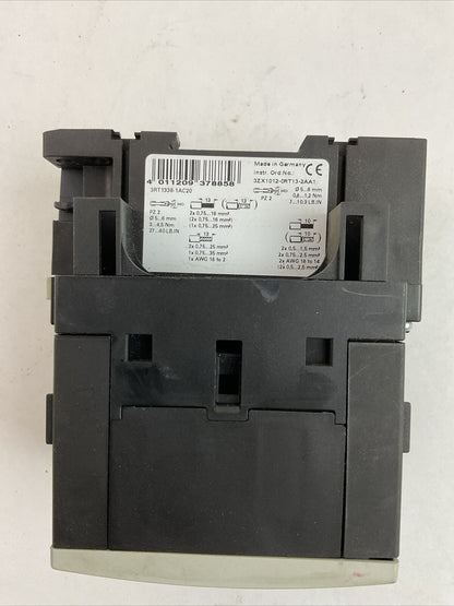 SIEMENS 3RT1336-1AC20 CONTACTOR 60A 60VAC 3PH 15HP COIL 24V 50/60HZ