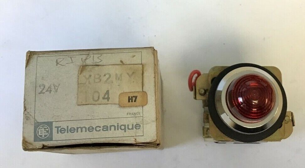 /TELEMECANIQUE ZB2.MY 104 PUSH BUTTON PILOT LIGHT RED 600VAC/DC