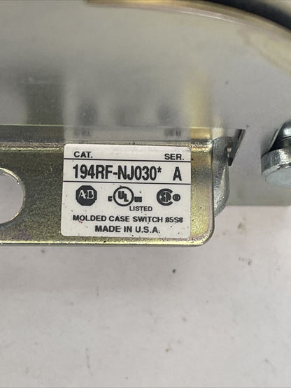ALLEN BRADLEY 194RF-NJ030* DISCONNECT SWITCH FUSIBLE LPJ-15SP FUSES 15AMP