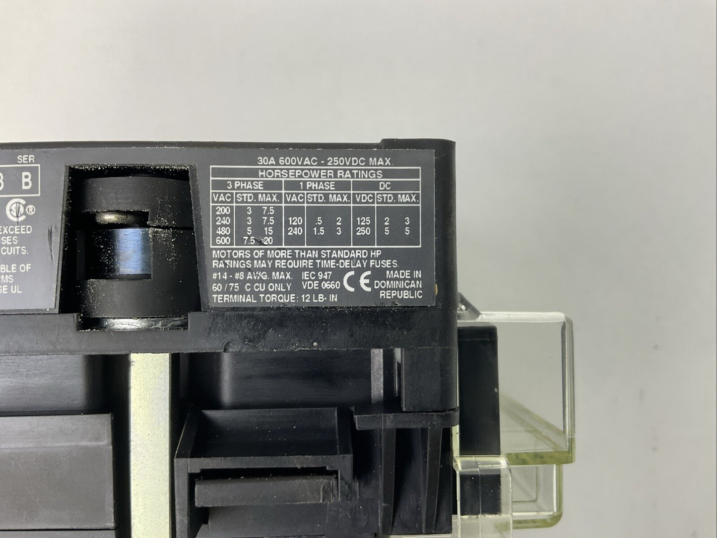 ALLEN BRADLEY 194R-NJ030P3 SER B DISCONNECT SWITCH 194R-HS4 SER A OPERATING HAND