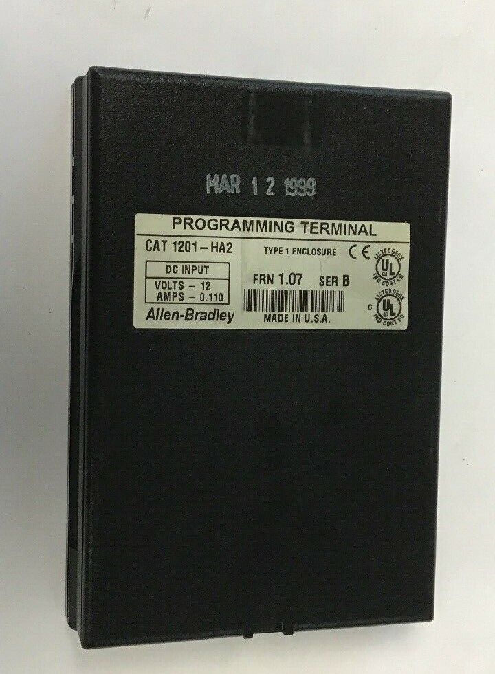 ALLEN BRADLEY 1201-HA2 PROGRAMMING TYPE1 ENCLOSURE FRN1.07 SER.B 12VDC 0.110A