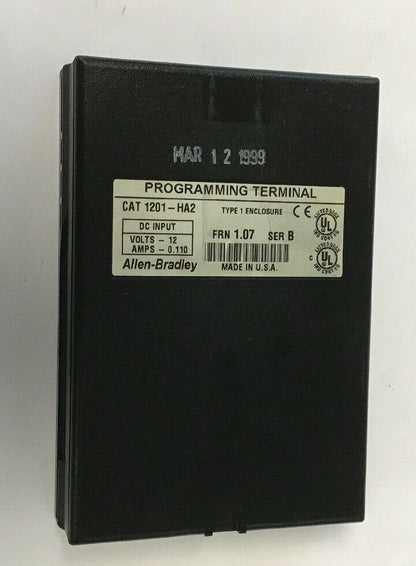 ALLEN BRADLEY 1201-HA2 PROGRAMMING TYPE1 ENCLOSURE FRN1.07 SER.B 12VDC 0.110A