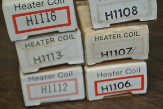 MIXED LOT of 6 / CUTLER-HAMMER THERMAL OVERLOAD HEATER ELEMENTS / LIST BELOW