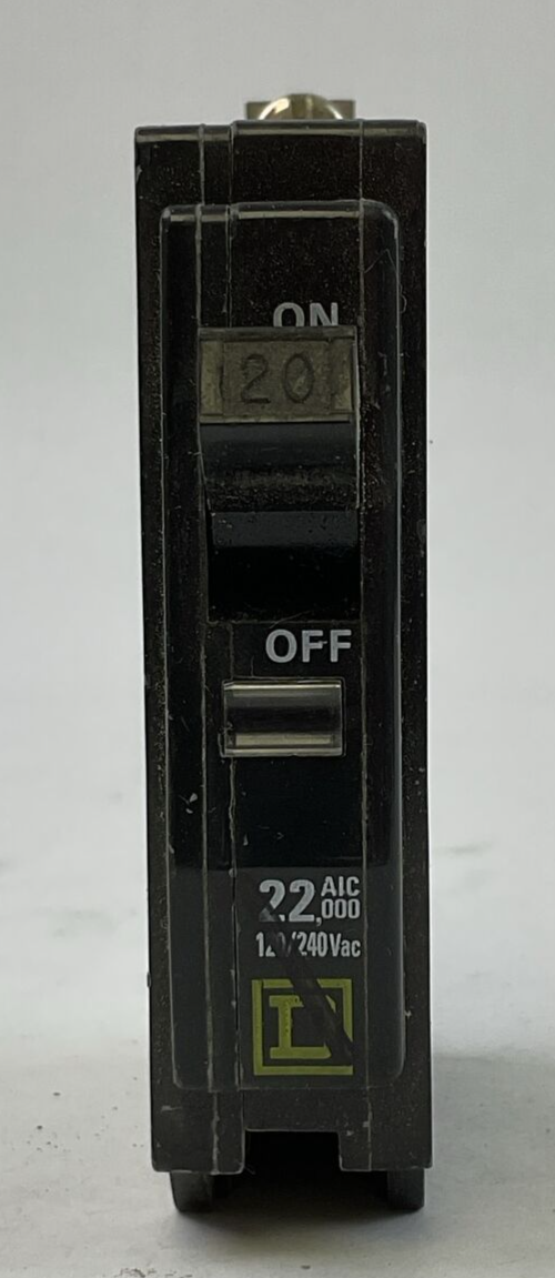 SQUARE D QOB120VH BOLT ON CIRCUIT BREAKER 1POLE 20AMP 120/240VAC (LOT OF 3)