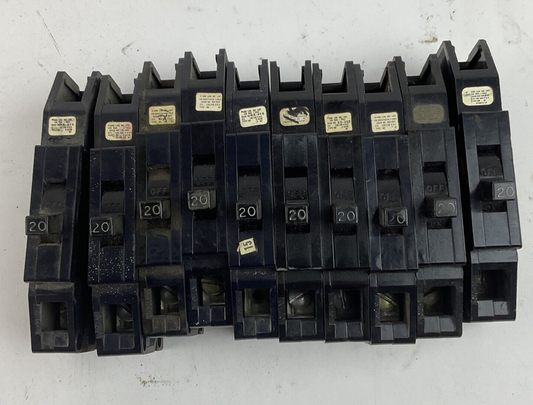 ZINSCO/SYLVANIA QB120 CIRCUIT BREAKER 20A ****LOTOF10****