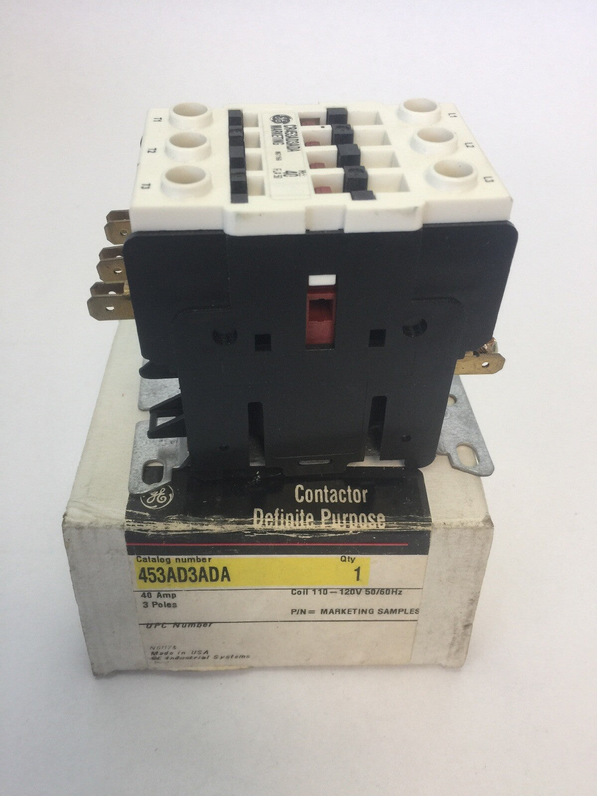 GE CR453AD3ADA CONTACTOR 40 AMPS 3 POLE COIL 110-120V 50/60HZ