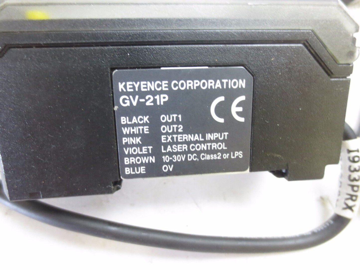 KEYENCE GV-21P + GV-H450 CMOS LASER SENSOR / SENSOR AMPLIFIER ASSEMBLY