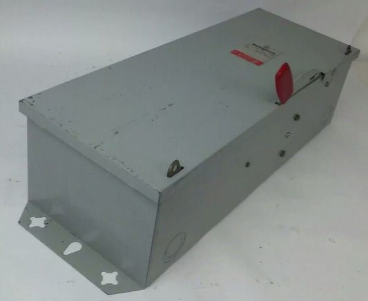 WESTINGHOUSE HUN323 NON FUSIBLE SAFETY SWITCH 100A 240V 3PH 30HP TYPE 1 INDOOR
