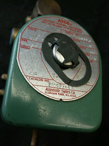 ASCO RED HAR SOLENOID VALVE 200921 4RF 110/120VAC 250PSI 1/4"