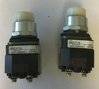 ALLEN BRADLEY 800T-PA16 WHITE PUSH BUTTON SER.T 120V 50/60HZ **(LOTOF2)**