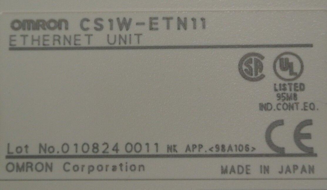 OMRON CS1W-ETN11 / ETHERNET UNIT