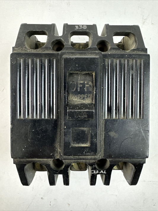 GE TQ32050 240VAC 50AMP 3POLE CIRCUIT BREAKER